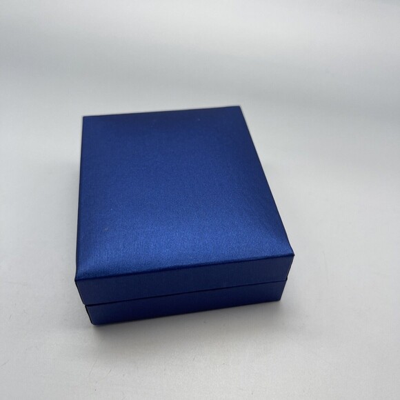 925 Sterling Silver Chain With 925 CZ Aqua Blue Stone Pendant New - Picture 9 of 9